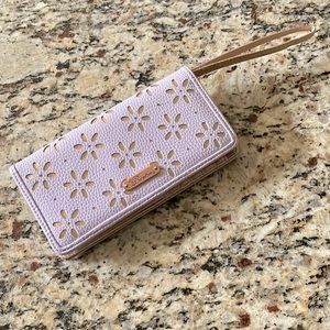 NWOT BUXTON Floral Wallet/Wristlet/clutch with arm band
